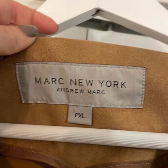 Marc New York Tan faux suede full zip jacket xl - Picture 3 of 9